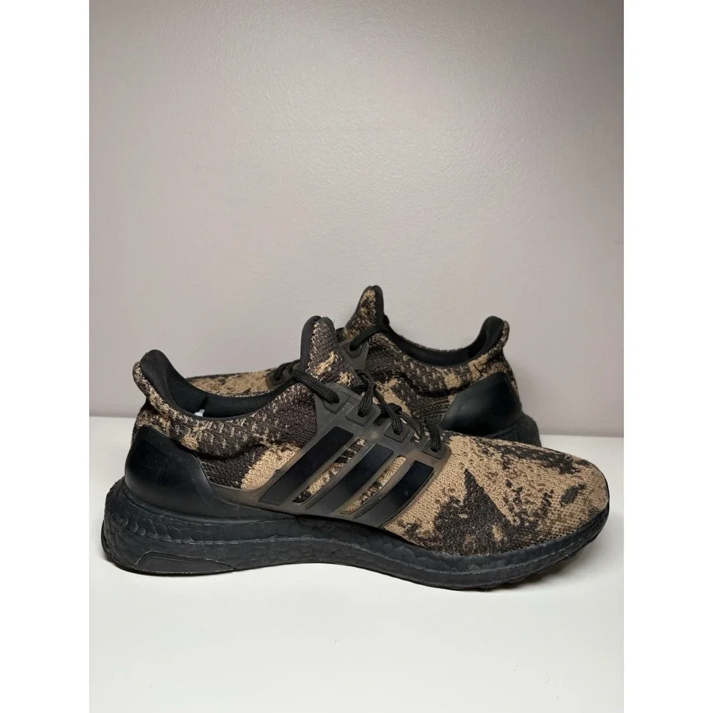 Adidas UltraBoost 5.0 DNA Black Brown Camo Mens Running Shoes GX9329 - Size 6.5